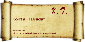 Konta Tivadar névjegykártya